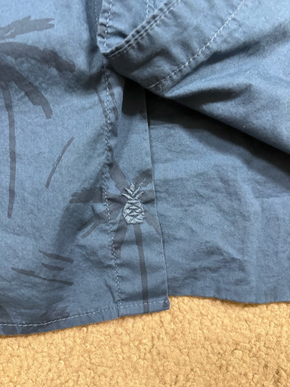 chubbies Navy Short-Sleeve Palm Print Button-Up Shirt - Picture 5 of 6
